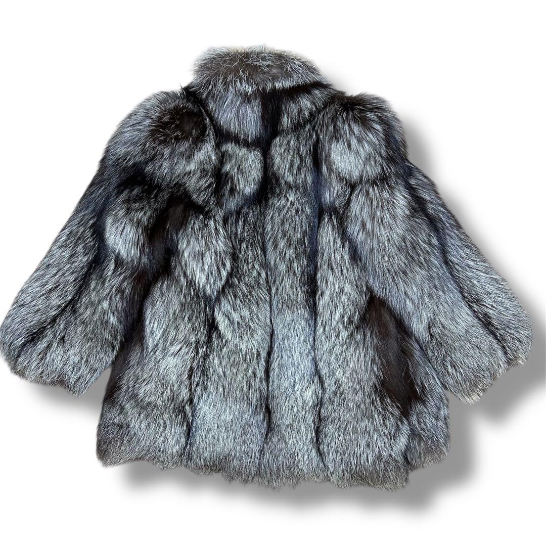 肉厚 SAGA FOX 銀サガ 銀タグ フォックスコート 毛皮 ボリュームネック