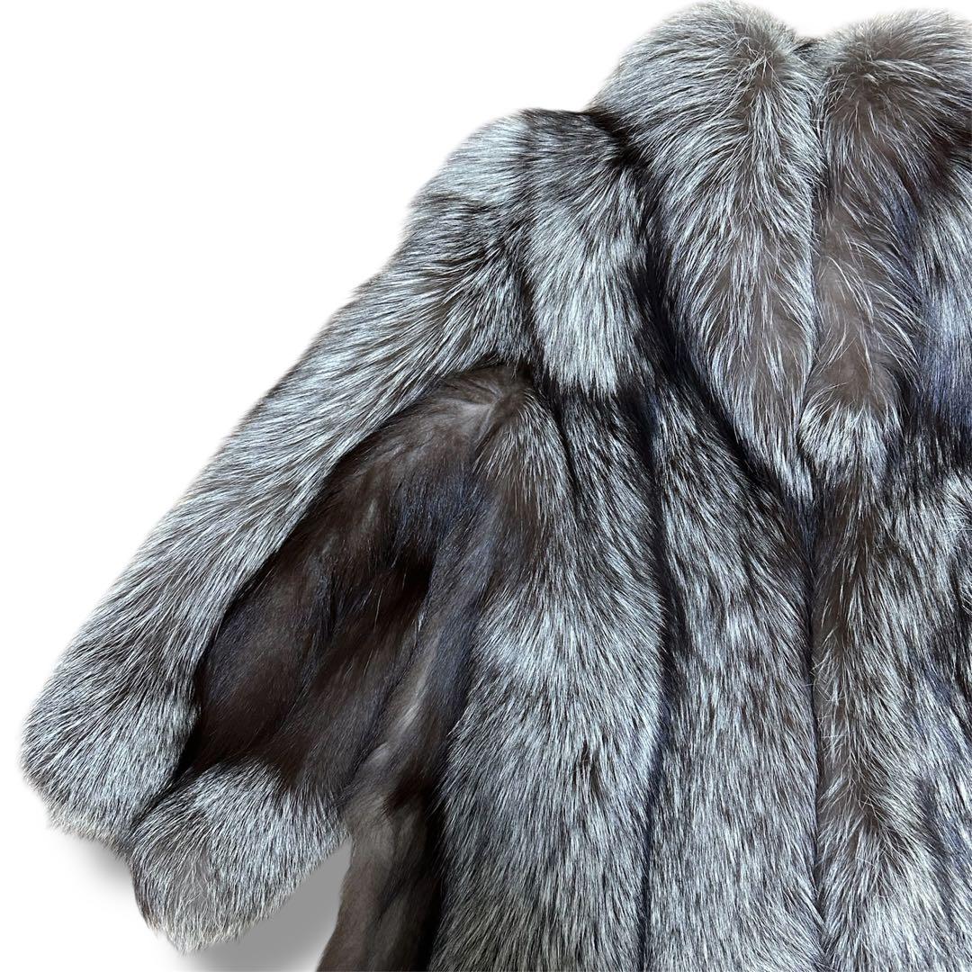 肉厚 SAGA FOX 銀サガ 銀タグ フォックスコート 毛皮 ボリュームネック