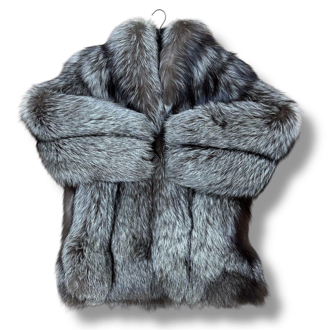 肉厚 SAGA FOX 銀サガ 銀タグ フォックスコート 毛皮 ボリュームネック