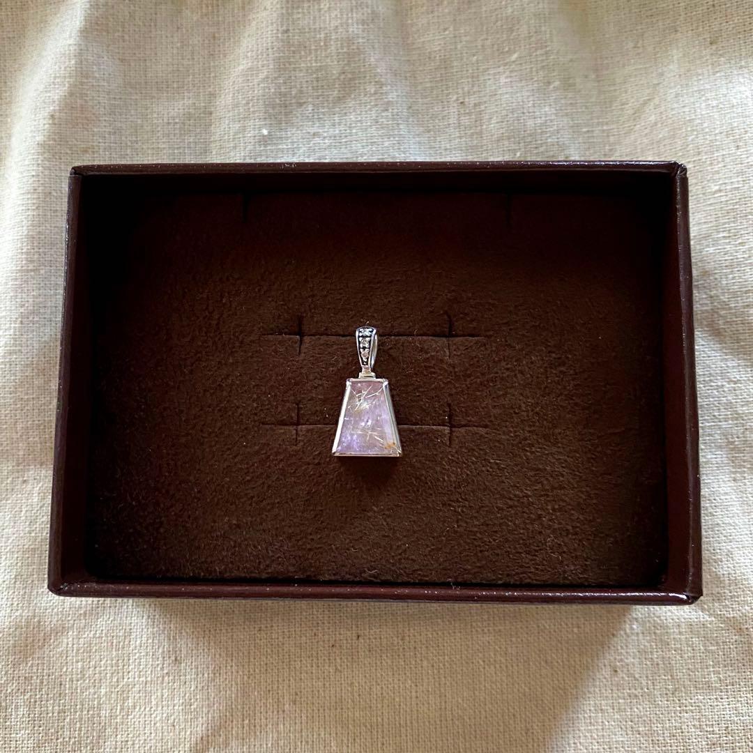 未使用 美品 agete シルバークォーツ／アメジストチャーム 完売