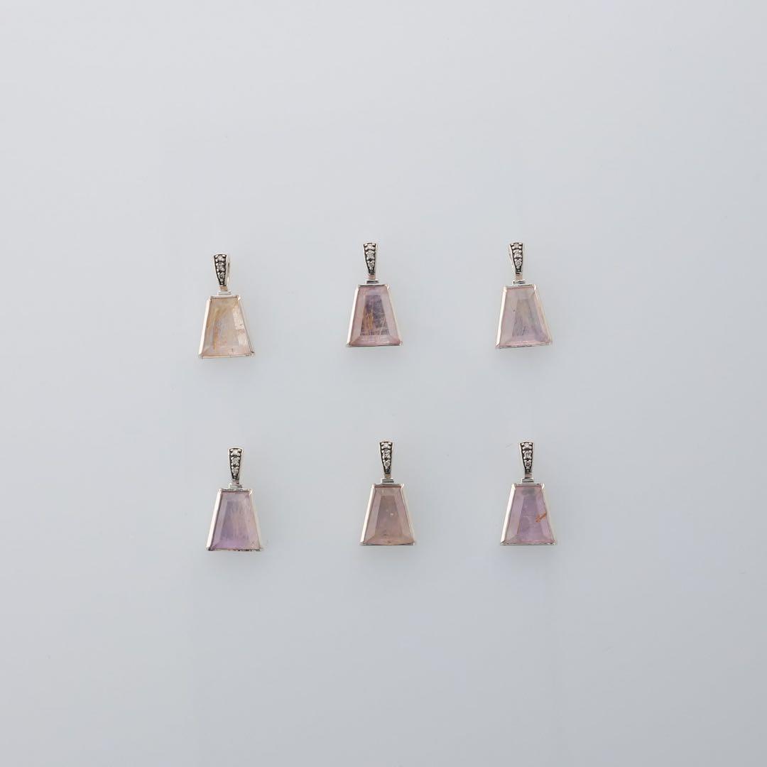 未使用 美品 agete シルバークォーツ／アメジストチャーム 完売