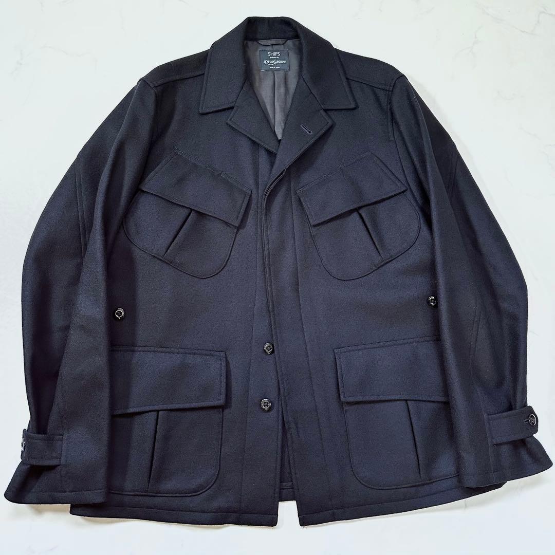 未使用級◎SHIPS キャプテンサンシャイン ファティーグジャケット 濃紺 40