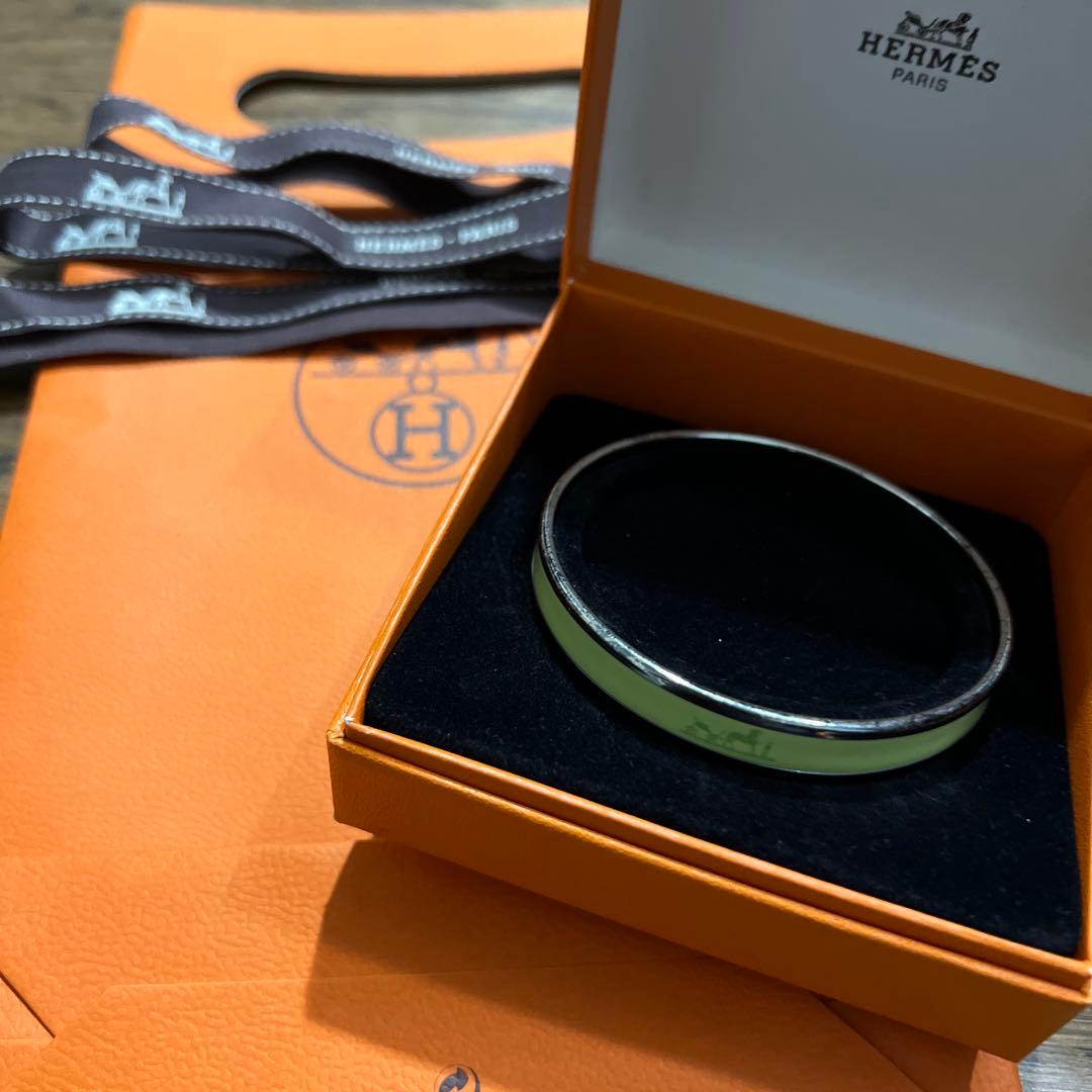 HERMES バングル PM カレーシュ エマイユ エナメル エルメスグリーン