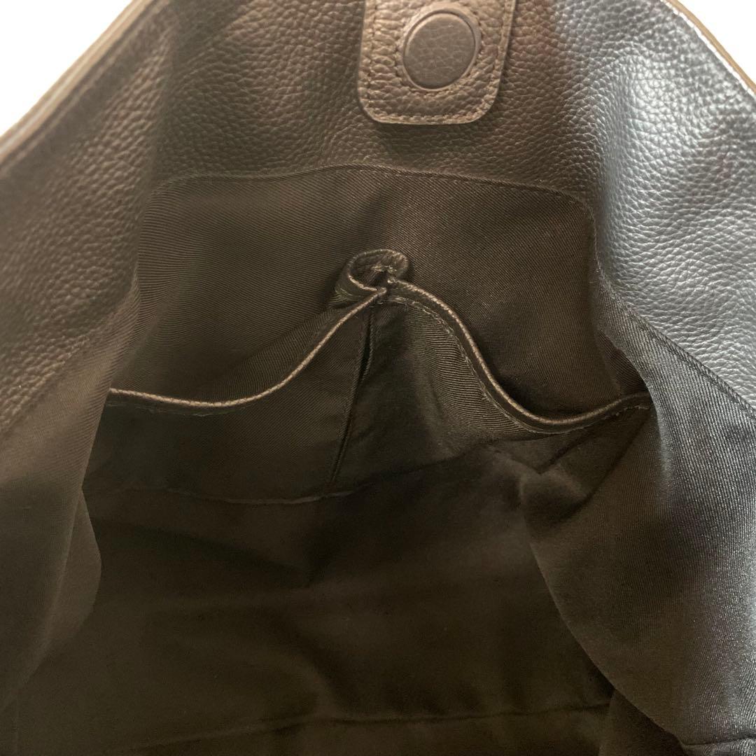 ROPE ロペ　リアルレザーナローベルトトートバッグ ブラック