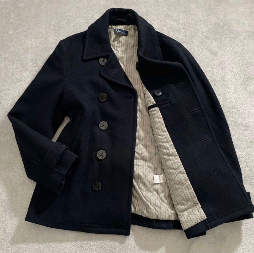 FRED PERRY ピーコート 中綿　メルトン ウール