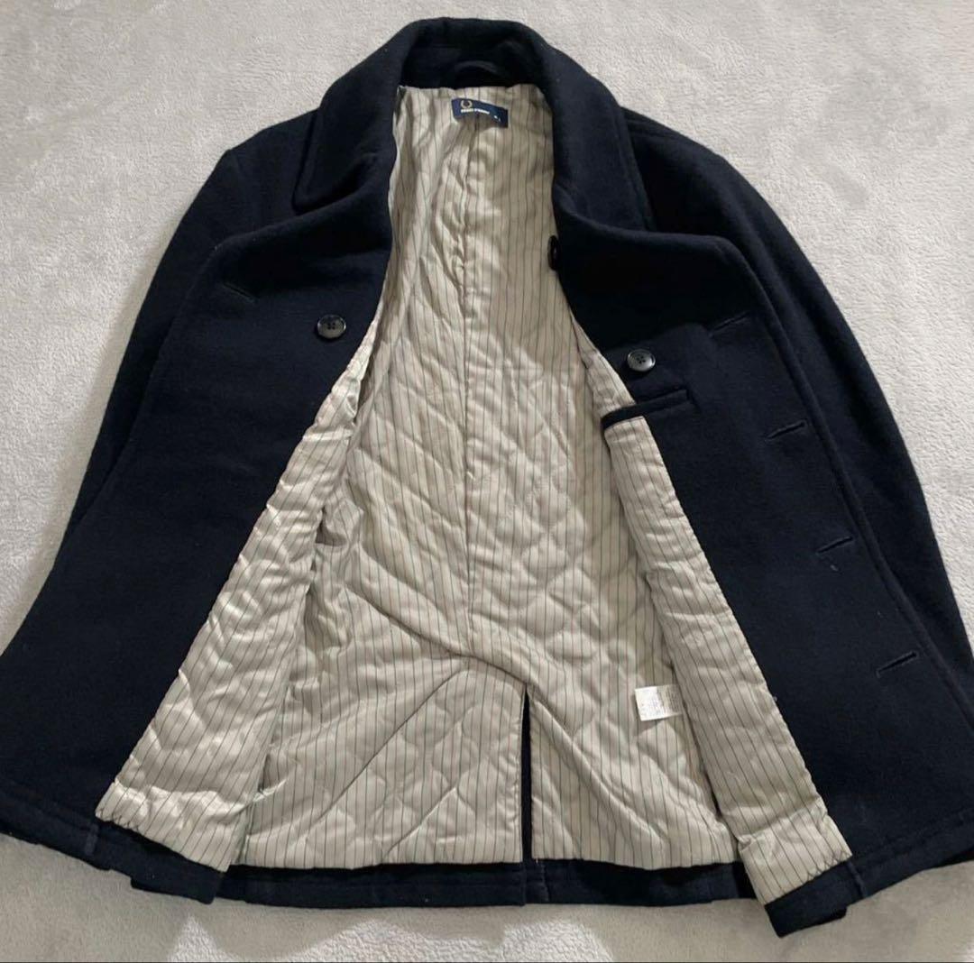FRED PERRY ピーコート 中綿　メルトン ウール