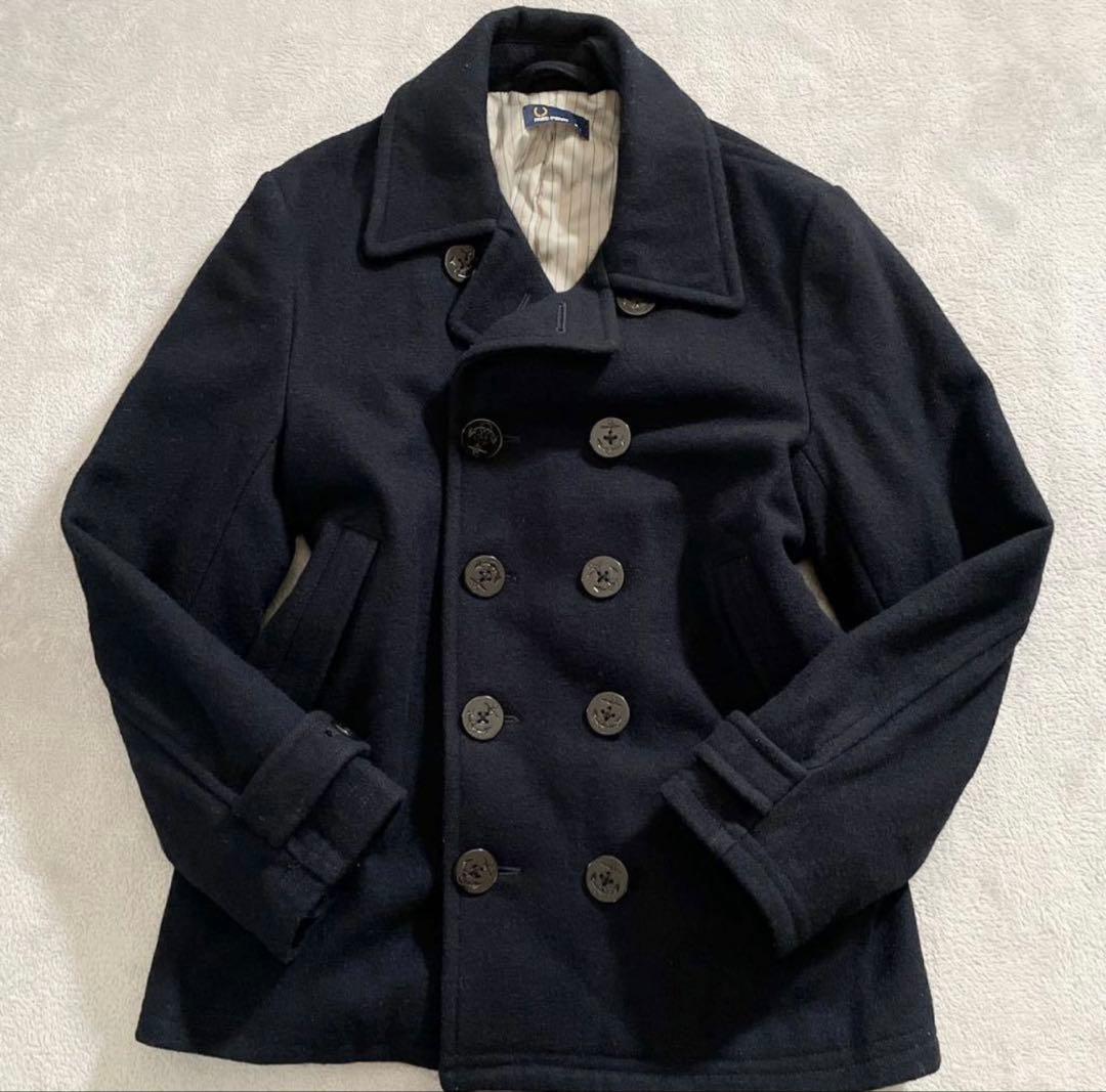 FRED PERRY ピーコート 中綿　メルトン ウール