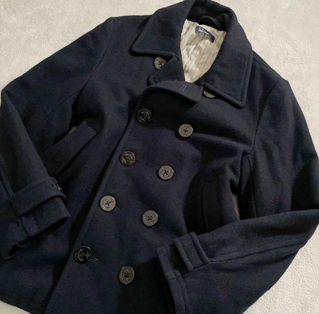 FRED PERRY ピーコート 中綿　メルトン ウール