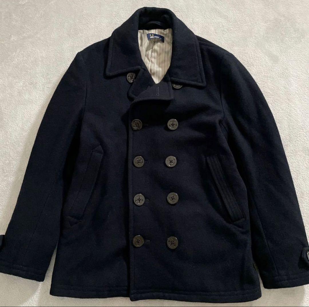 FRED PERRY ピーコート 中綿　メルトン ウール