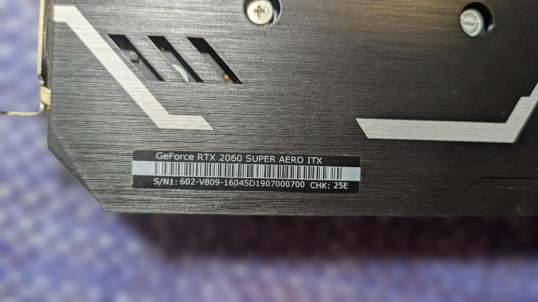 【動作確認済】MSI RTX2060Super 8GB