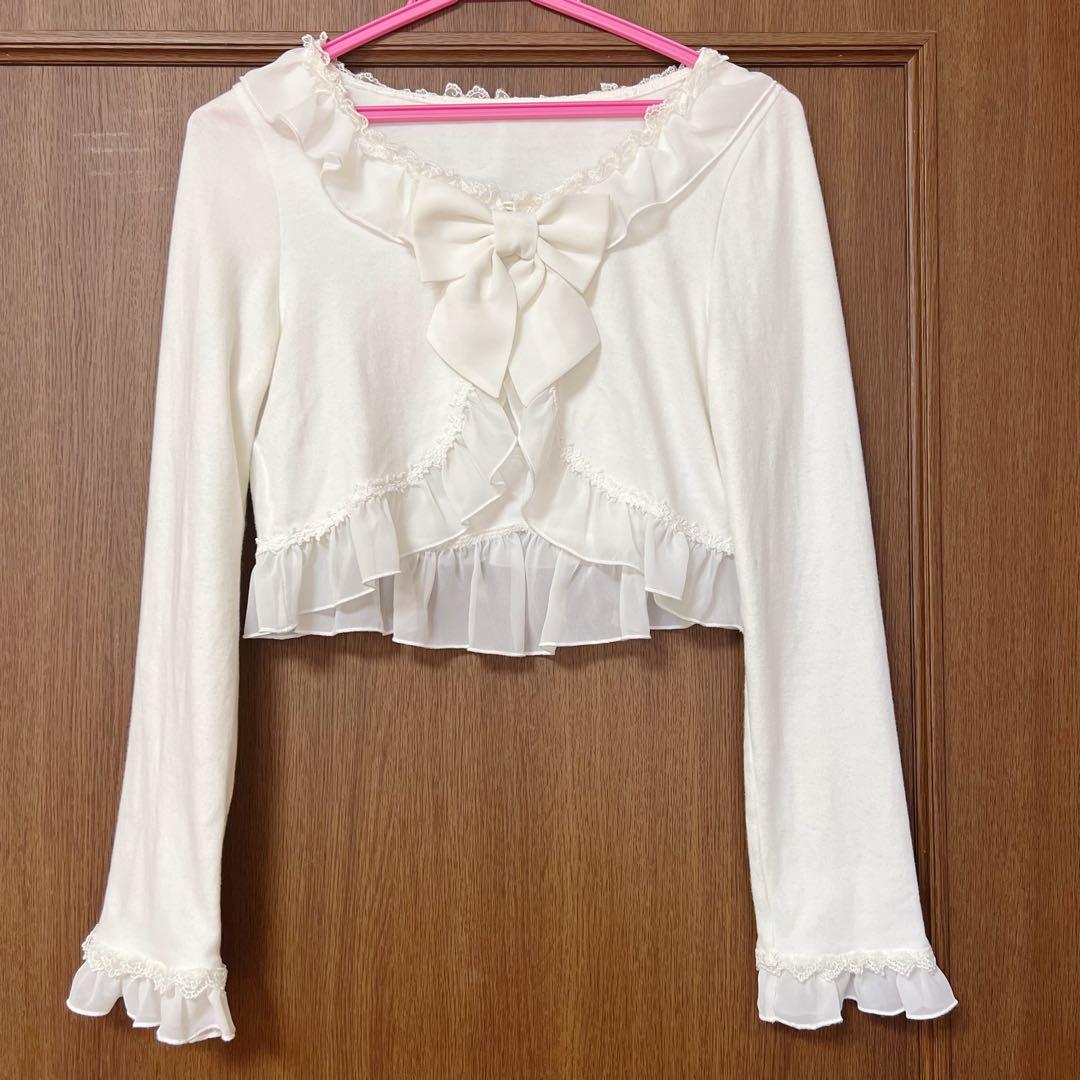 Angelic Pretty ボレロ　カーディガン　レース　リボン　ホワイト