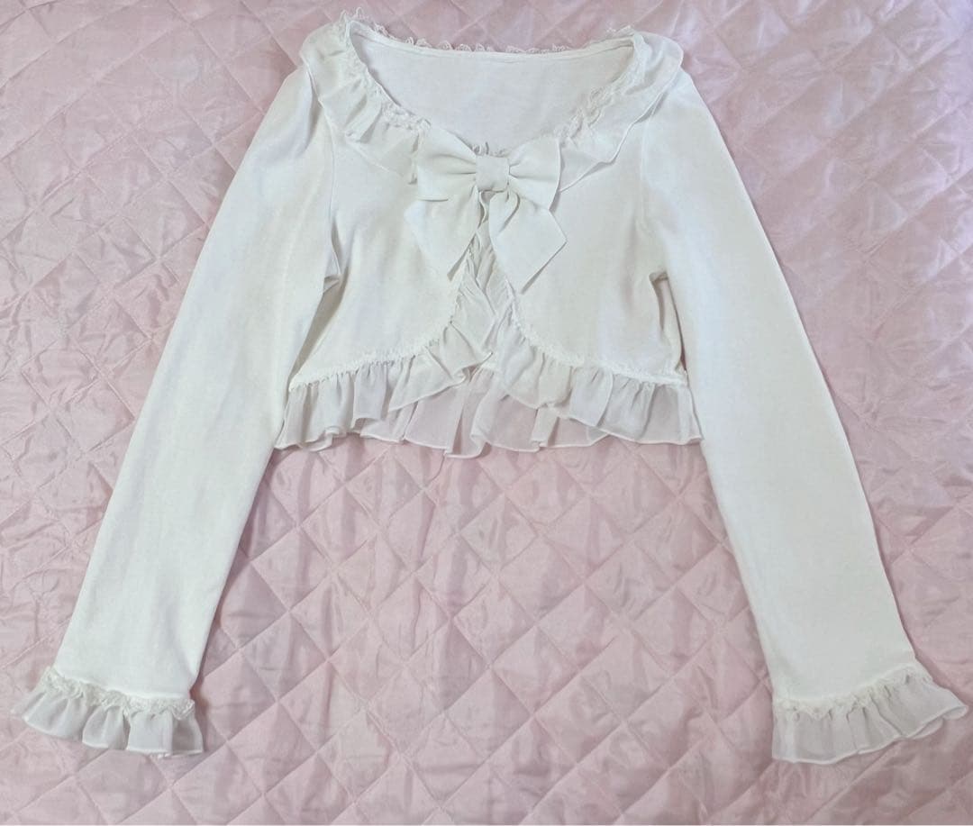 Angelic Pretty ボレロ　カーディガン　レース　リボン　ホワイト