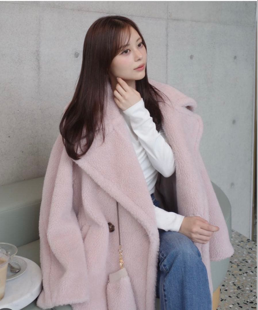 フレイアイディー FRAY I.D ECOPELボアミドルコート PNK 1