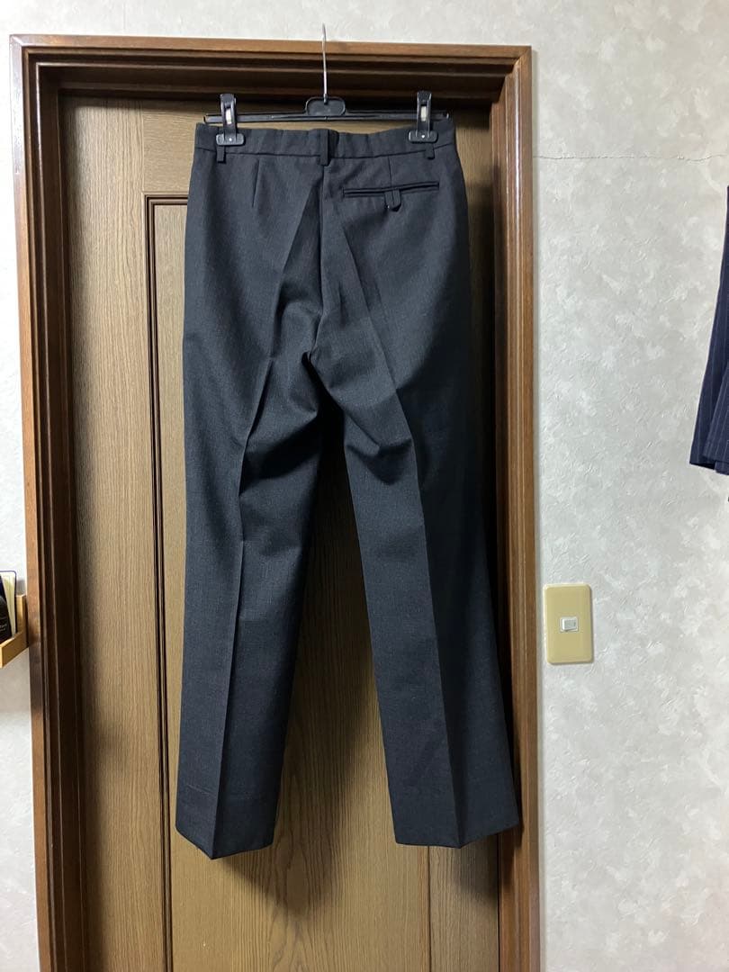 90s agnes b homme セミワイドストレートスラックス　ウール