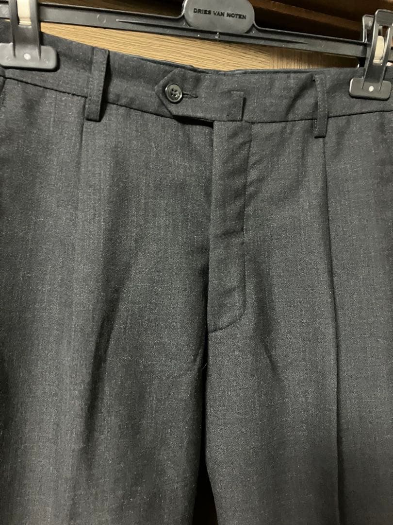 90s agnes b homme セミワイドストレートスラックス　ウール