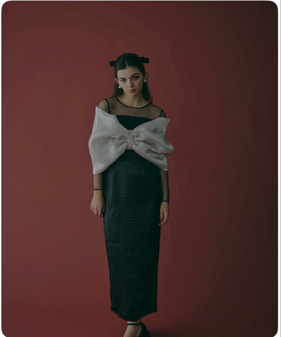 ecmile リボン タイトドレス