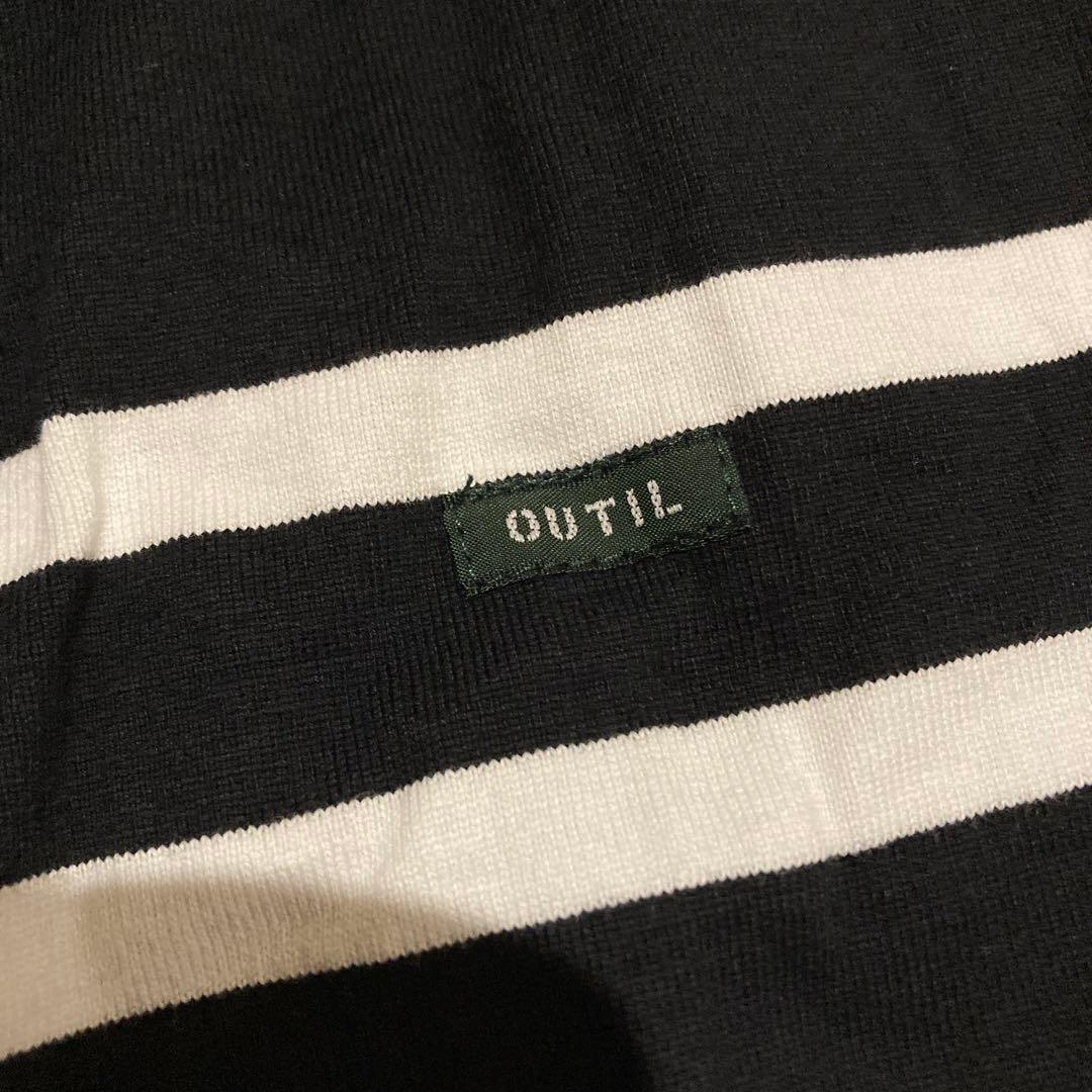 outil ウティTRICOT IBOS バスクシャツ タートルネック ボーダー