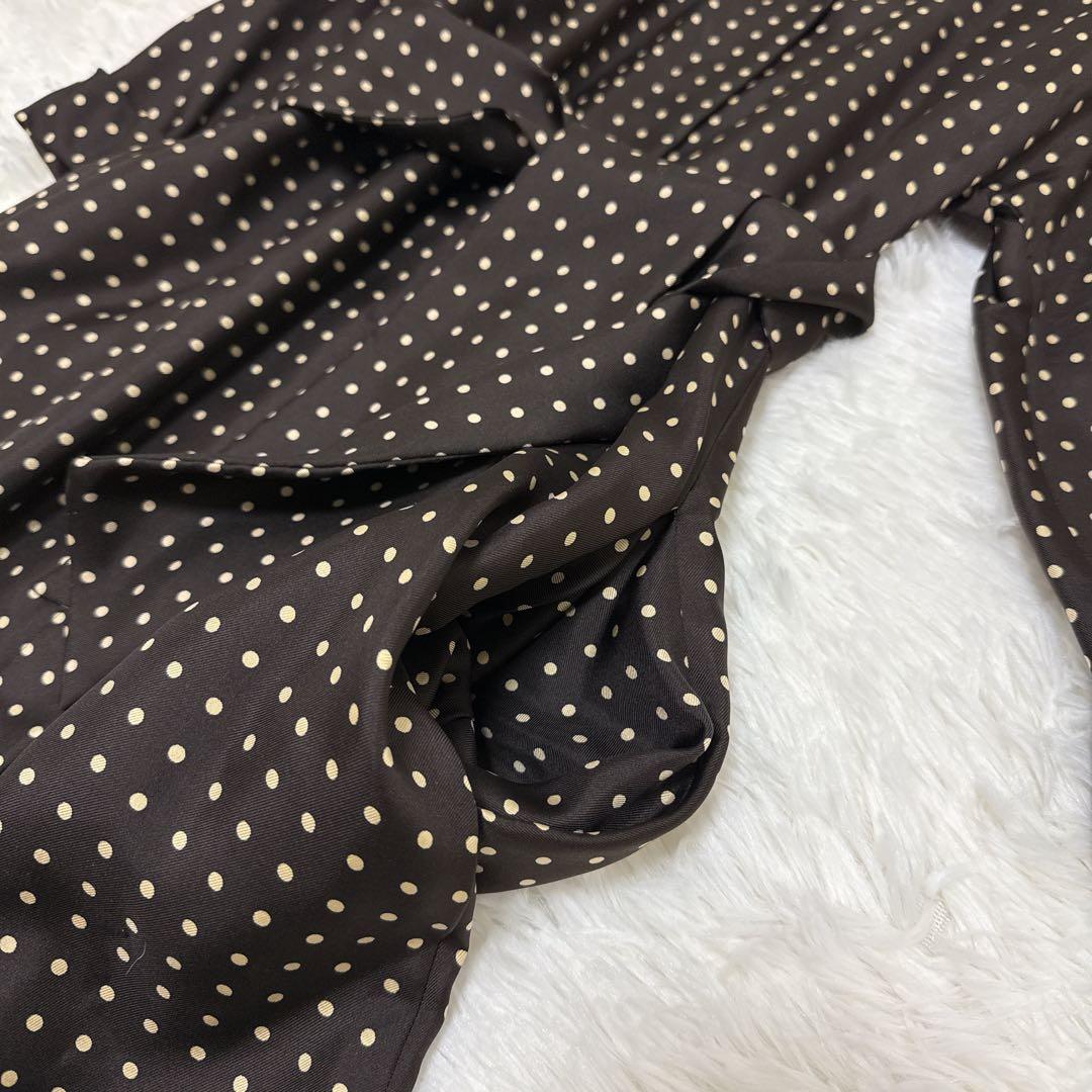 [美品✨白タグ] マックスマーラ シャツワンピース　シルク100% ドット　38