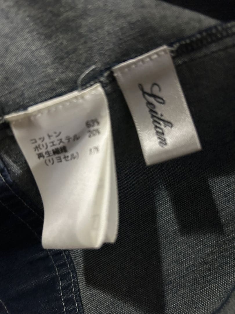 ゴオリレリアン17+胸ポケットパールビーズ装飾デニムジャケット春夏57cm