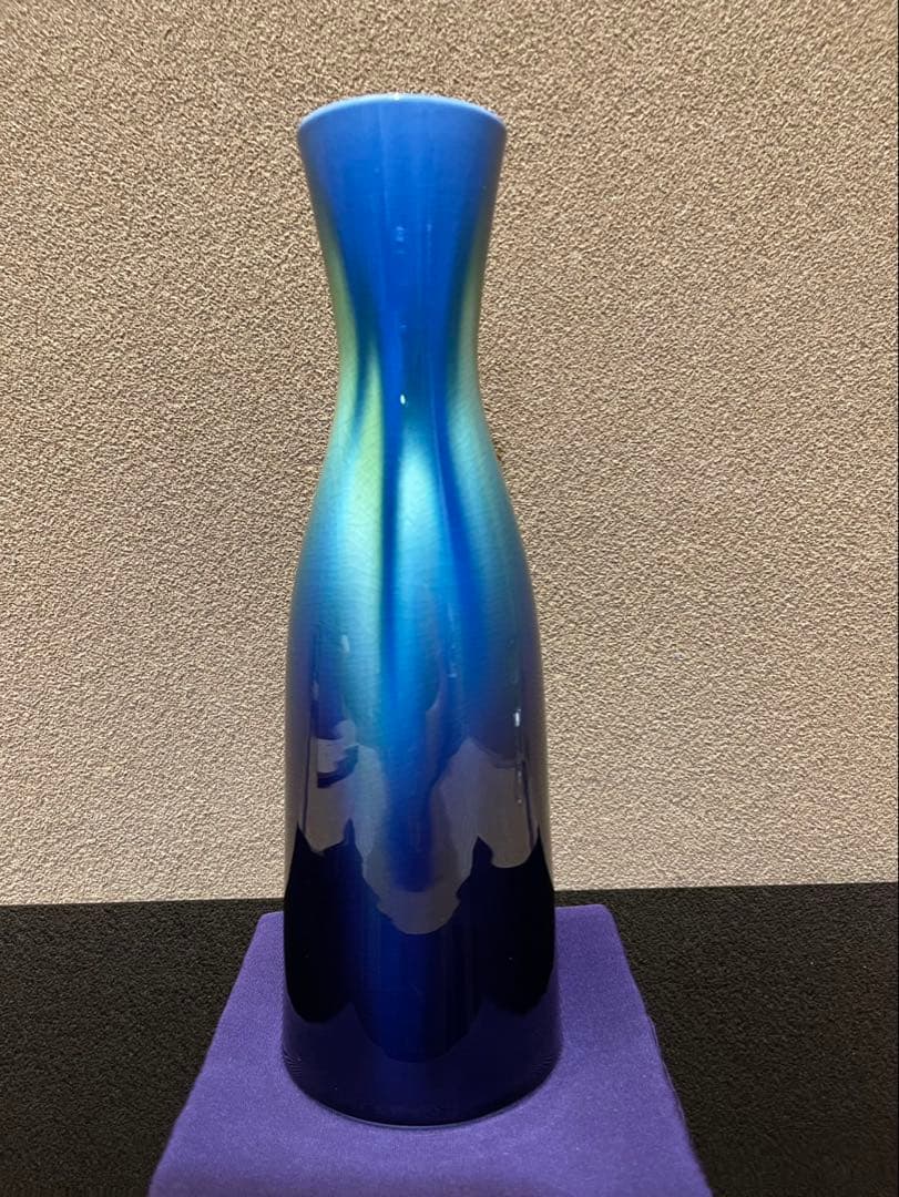 人間国宝　三代徳田八十吉　花入　九谷焼