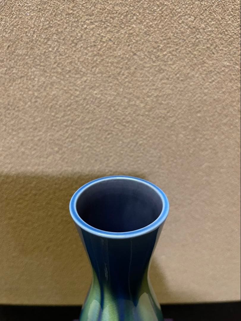 人間国宝　三代徳田八十吉　花入　九谷焼