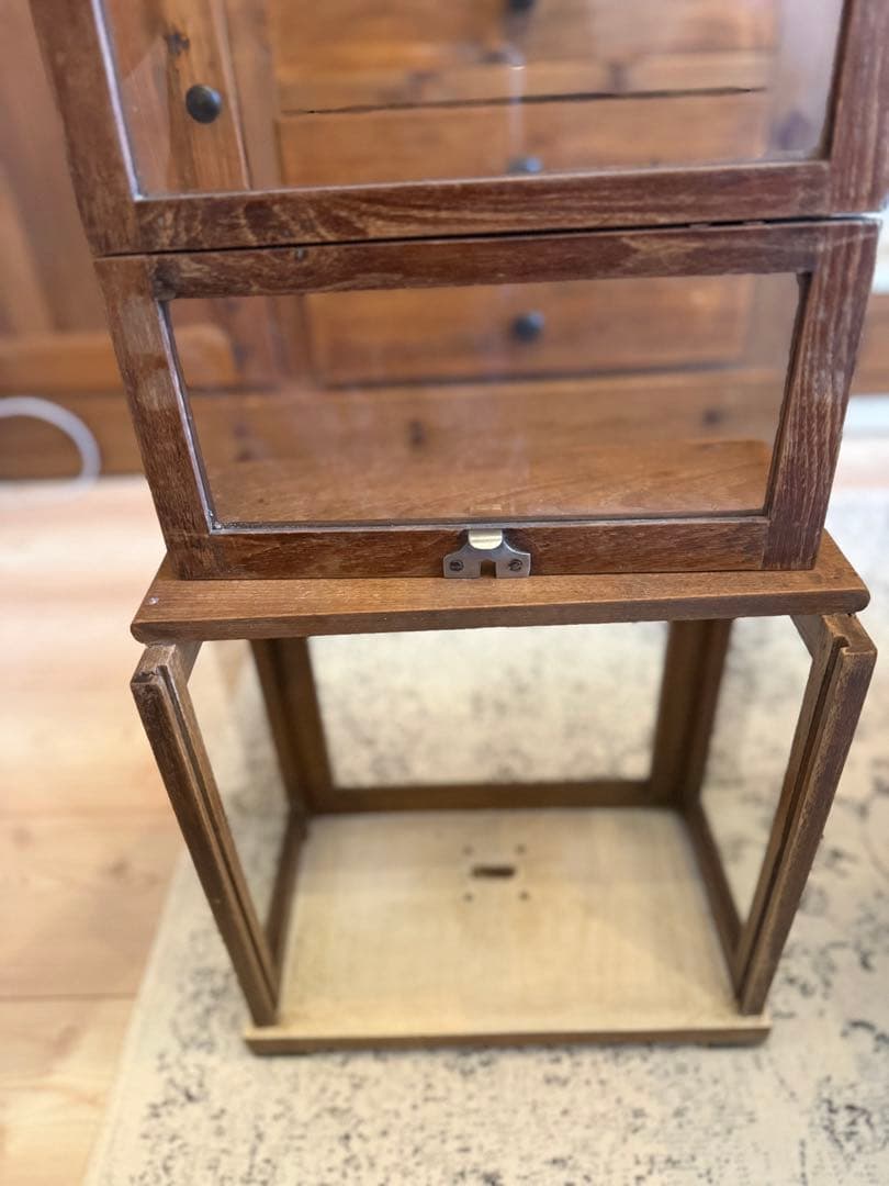 ※お値下げ※【展示品】ヴィンテージ 木製ガラスケース