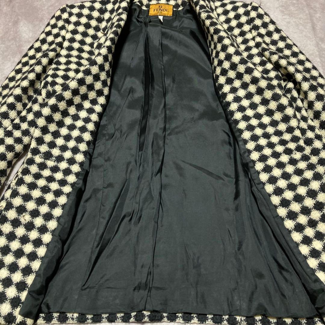 フェンディ　FENDI （USA10） ウールテーラードジャケット　ひし形柄