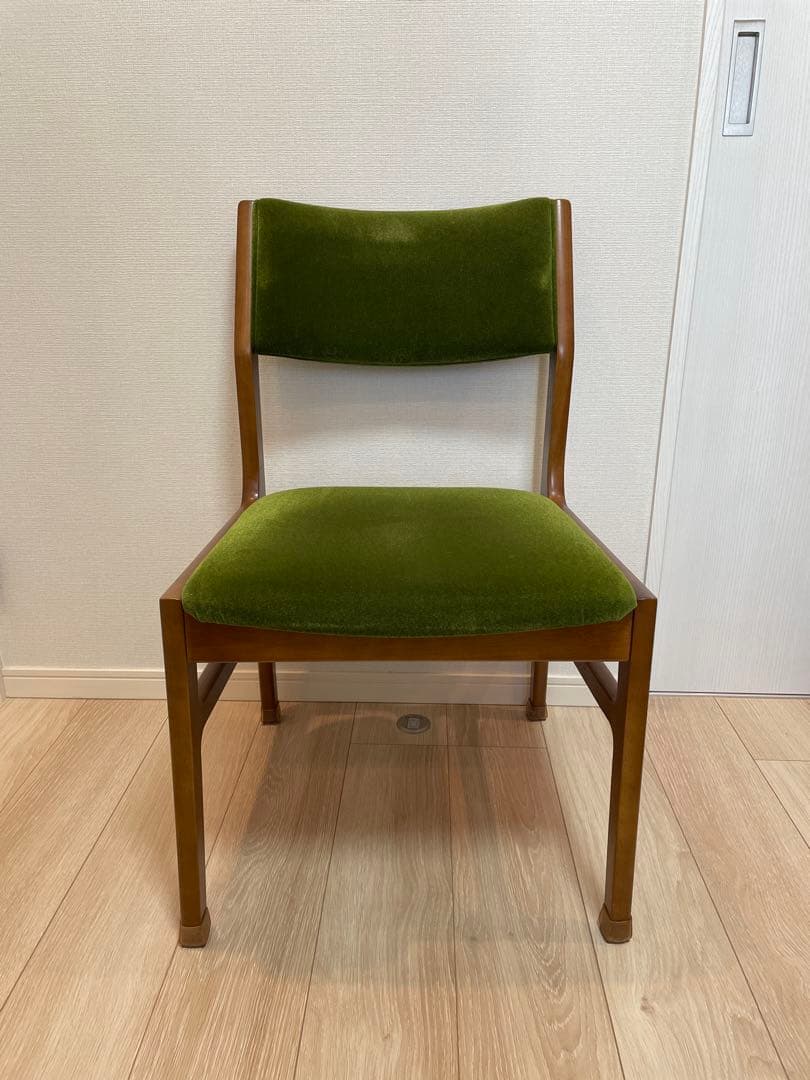 カリモク60 ｜アームレスダイニングチェア モケットグリーン｜正規品