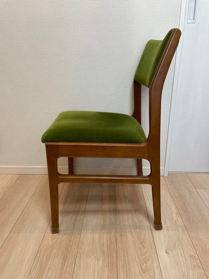 カリモク60 ｜アームレスダイニングチェア モケットグリーン｜正規品