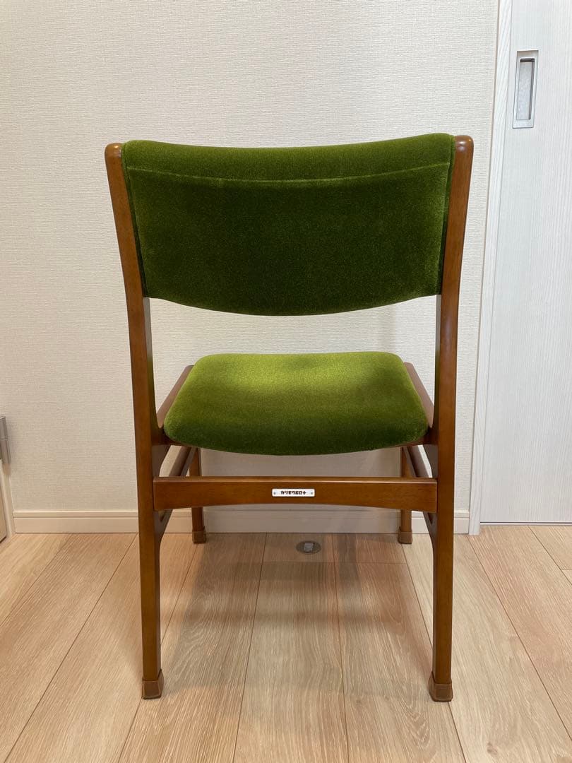カリモク60 ｜アームレスダイニングチェア モケットグリーン｜正規品