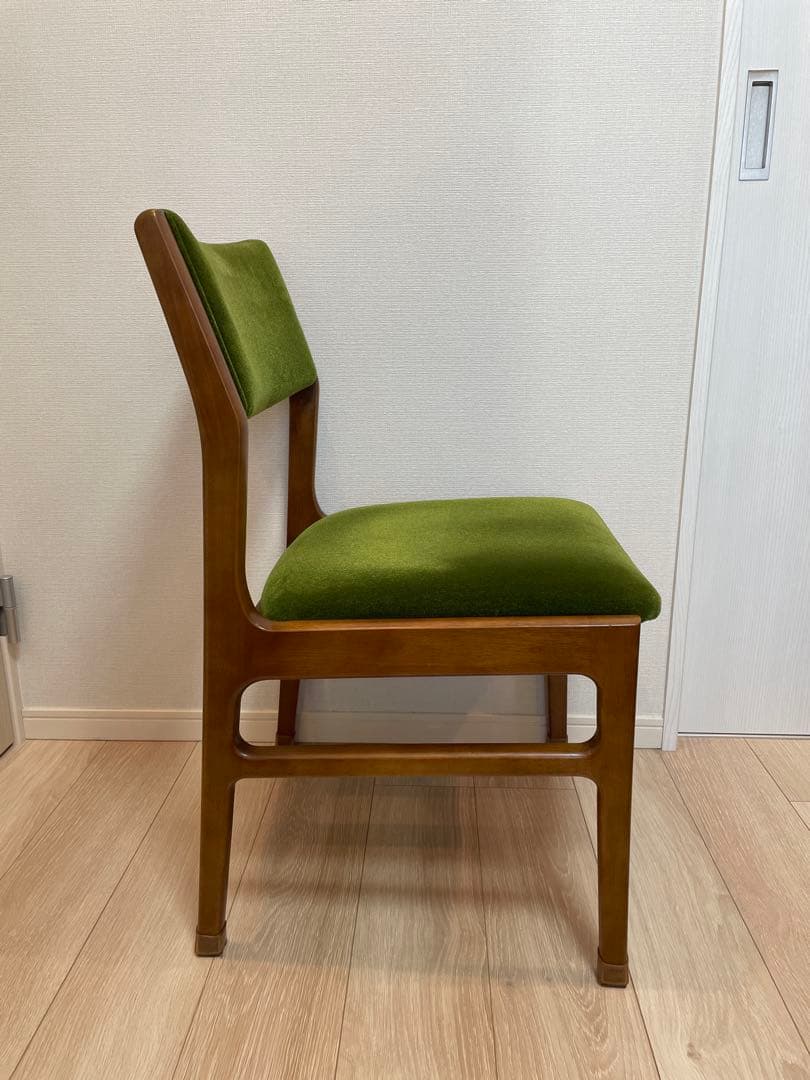 カリモク60 ｜アームレスダイニングチェア モケットグリーン｜正規品