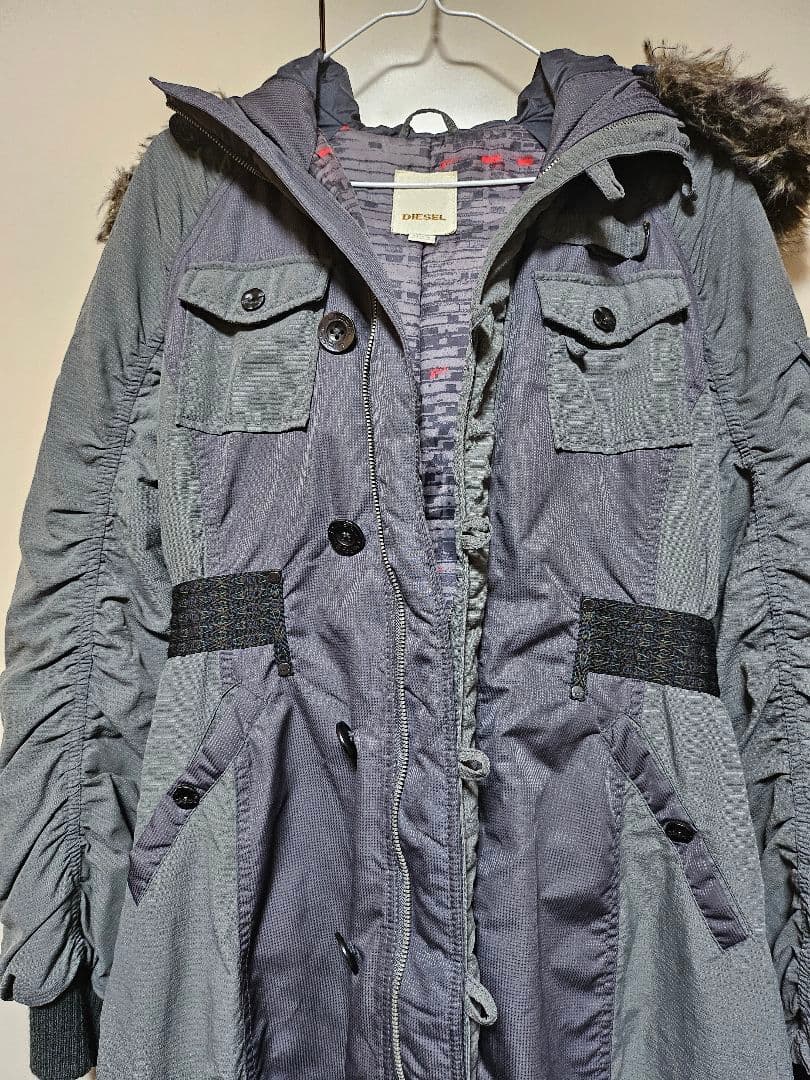 DIESEL グレー モッズコート Sサイズ
