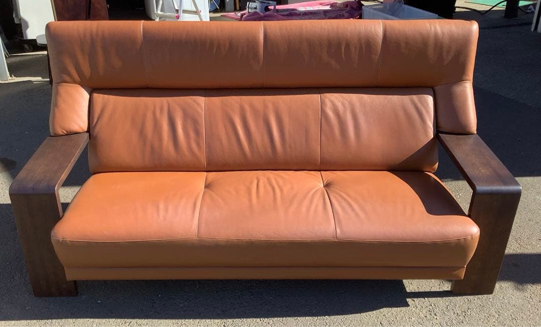 カリモク家具 チターノ ダンテ 3人掛けソファ 本革製 W15003K468