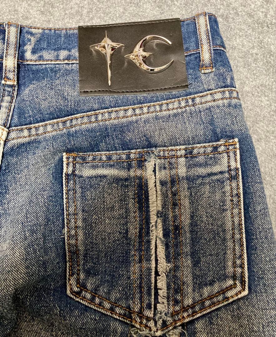 サグクラブ トライバルデニムパンツ ブルー サイズ2(W82cm)【未使用品】