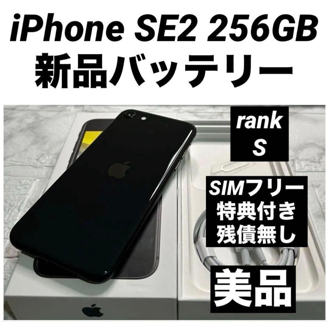 12 iPhone SE2 256GB 新品バッテリー　SIMフリー　美品