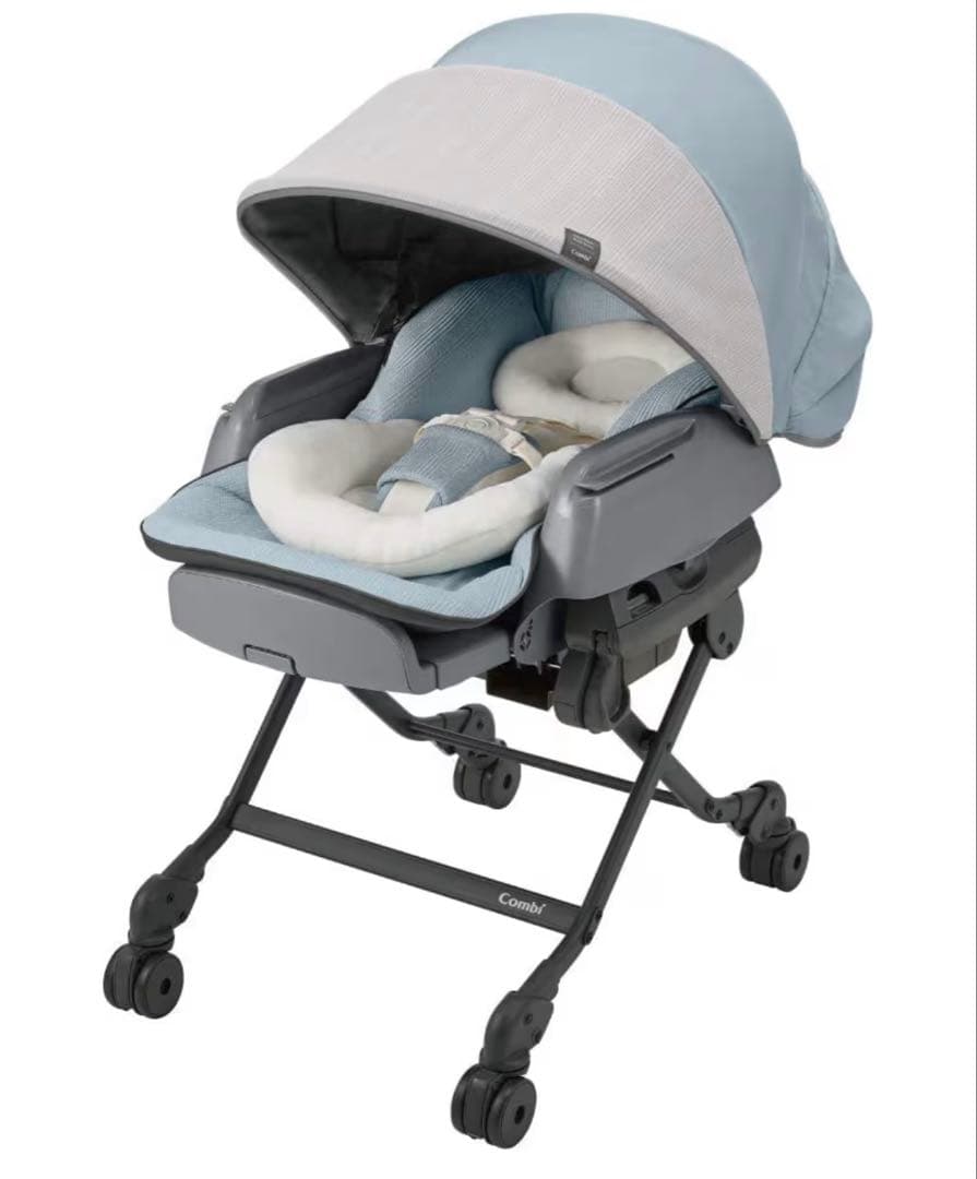 COMBI コンビ 電動ハイローチェア ホワイトレーベル ネム　ミンティーブルー