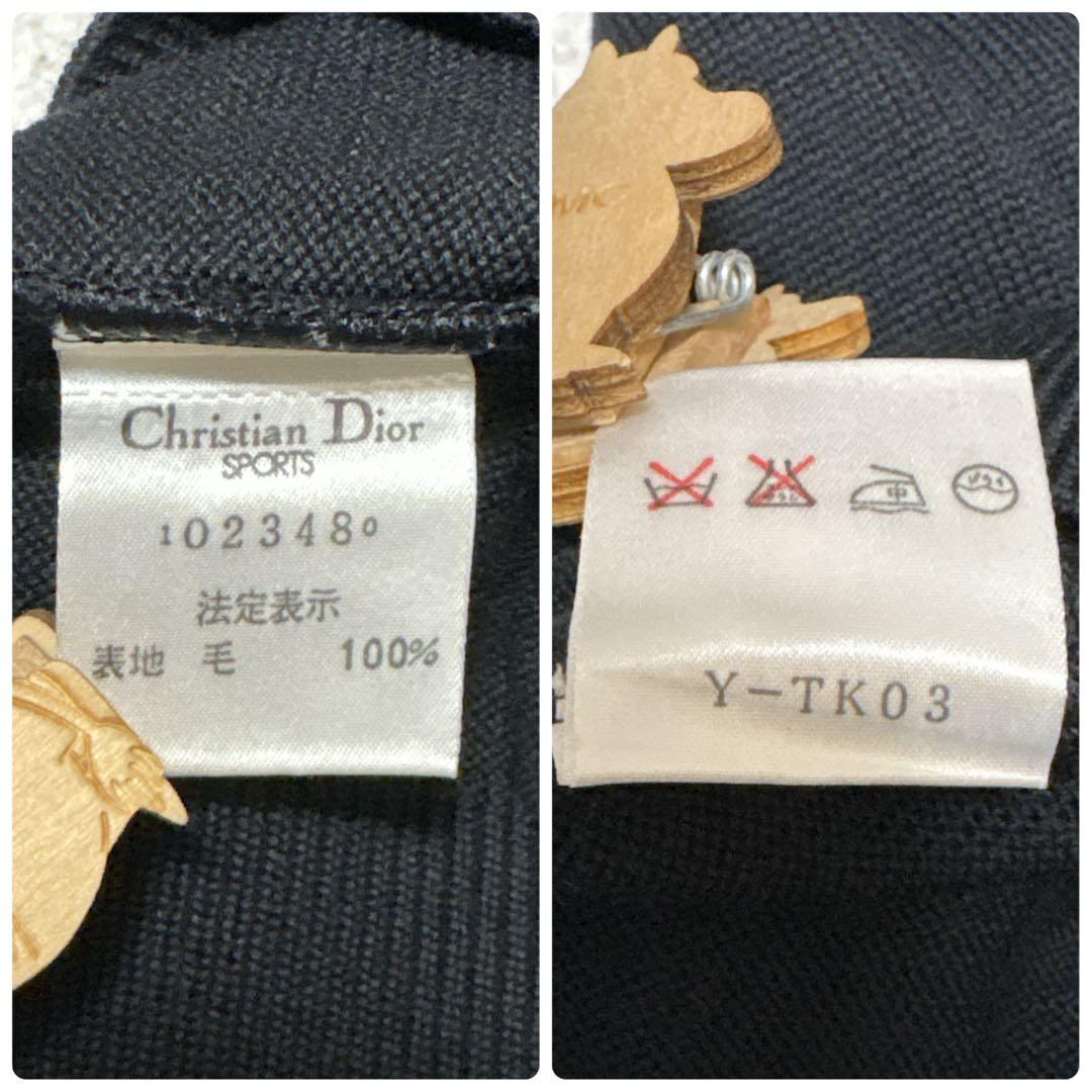 【未使用級】クリスチャンディオールスポーツ 長袖ニット プルオーバー ロゴ刺繍