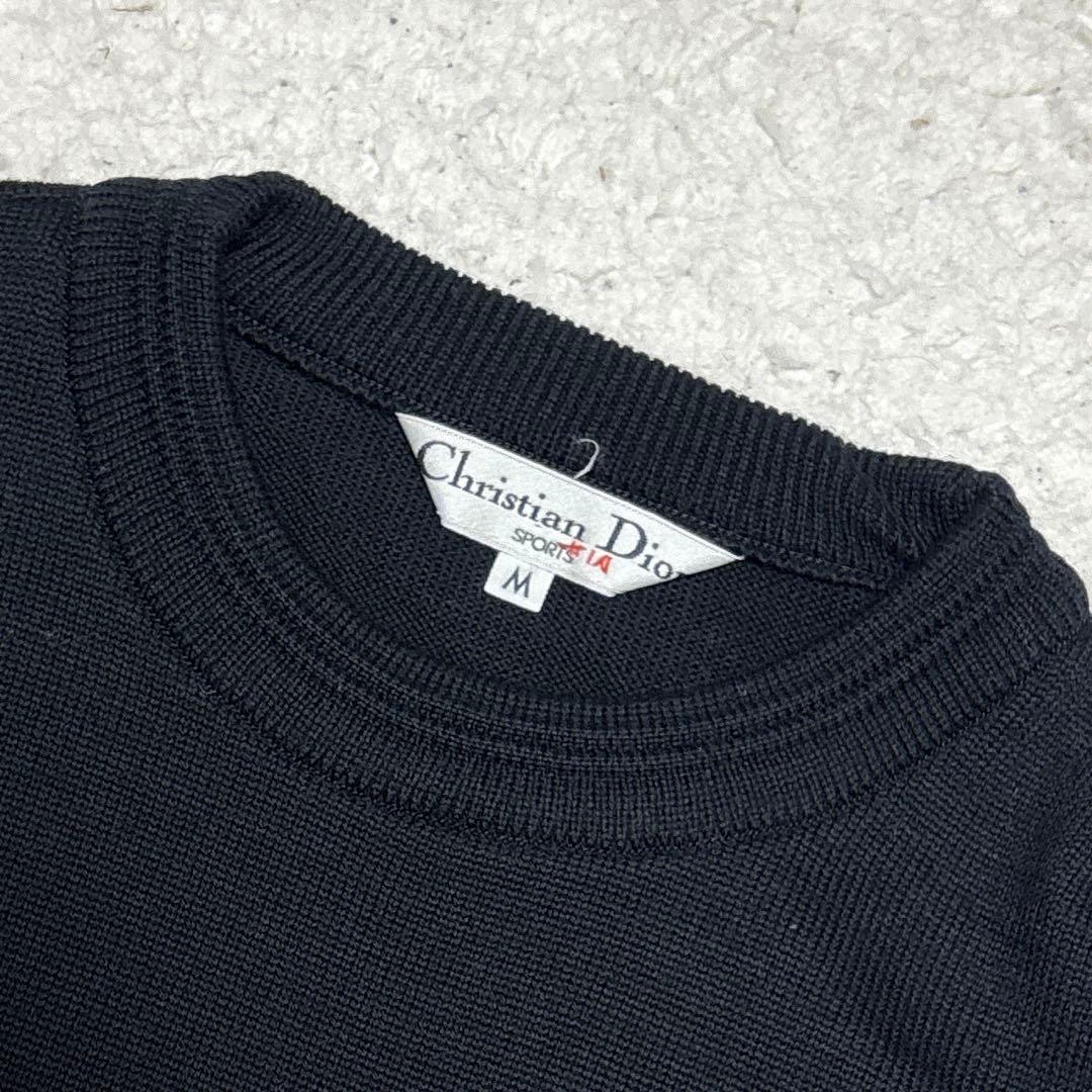 【未使用級】クリスチャンディオールスポーツ 長袖ニット プルオーバー ロゴ刺繍