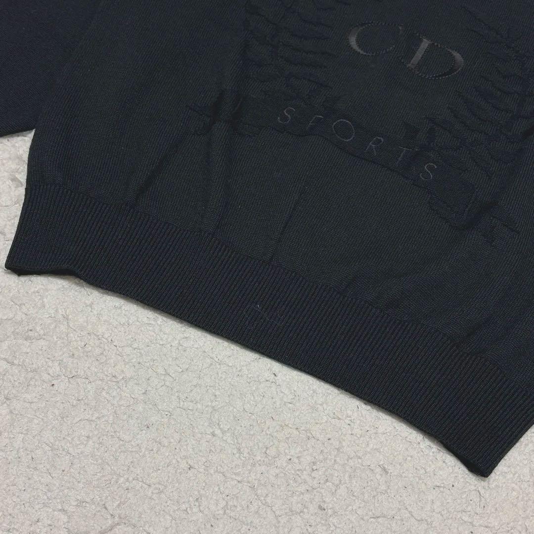 【未使用級】クリスチャンディオールスポーツ 長袖ニット プルオーバー ロゴ刺繍