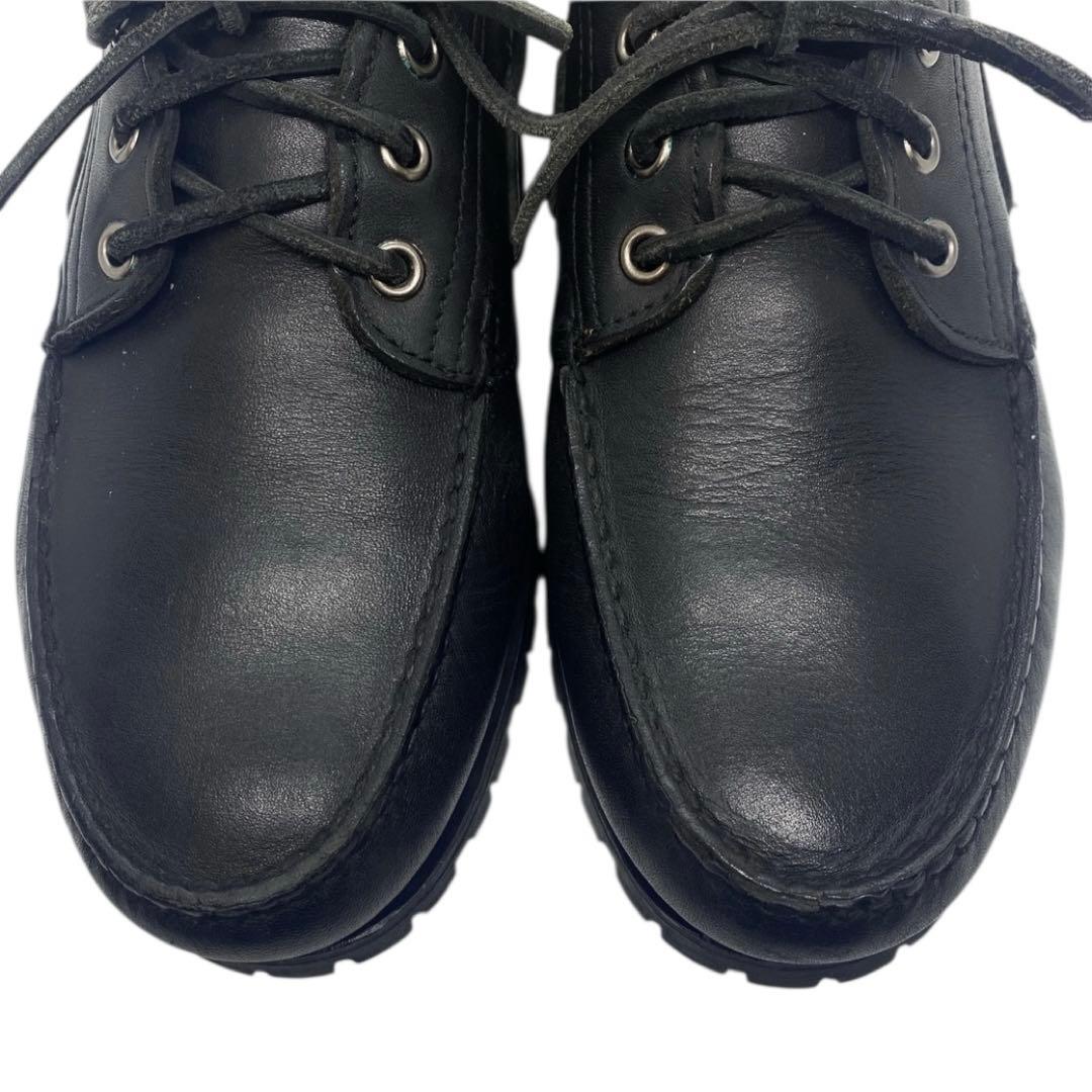 ティンバーランド　26cm デッキシューズ ビブラムソール ブラック 黒 レザー