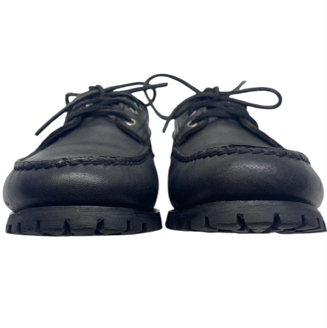 ティンバーランド　26cm デッキシューズ ビブラムソール ブラック 黒 レザー