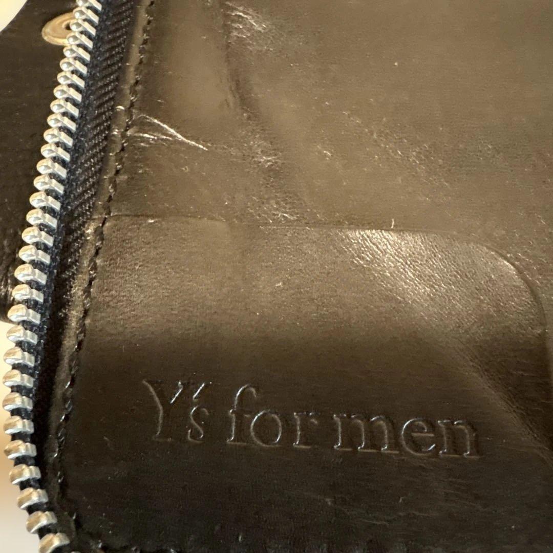 Y’s for men ヴィンテージブラック本革レザーチェーンウォレットT151