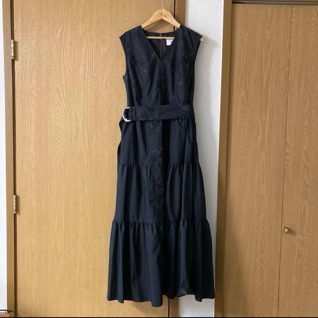 Arobe ノースリーブロングワンピース ブラック サイズ2