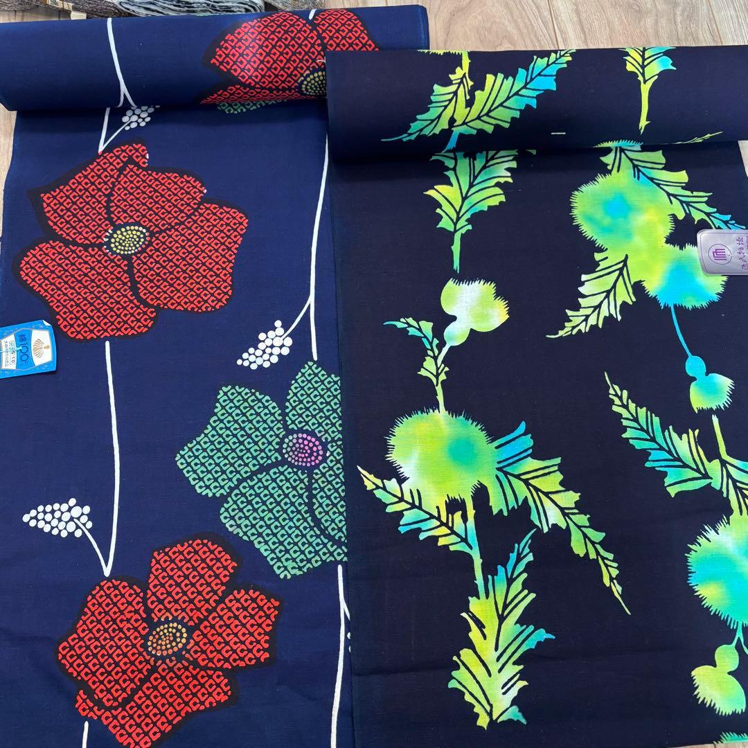 E格安 リメイク　まとめ売り　着物　10点　本染　浴衣　反物　三勝染め　源氏物語