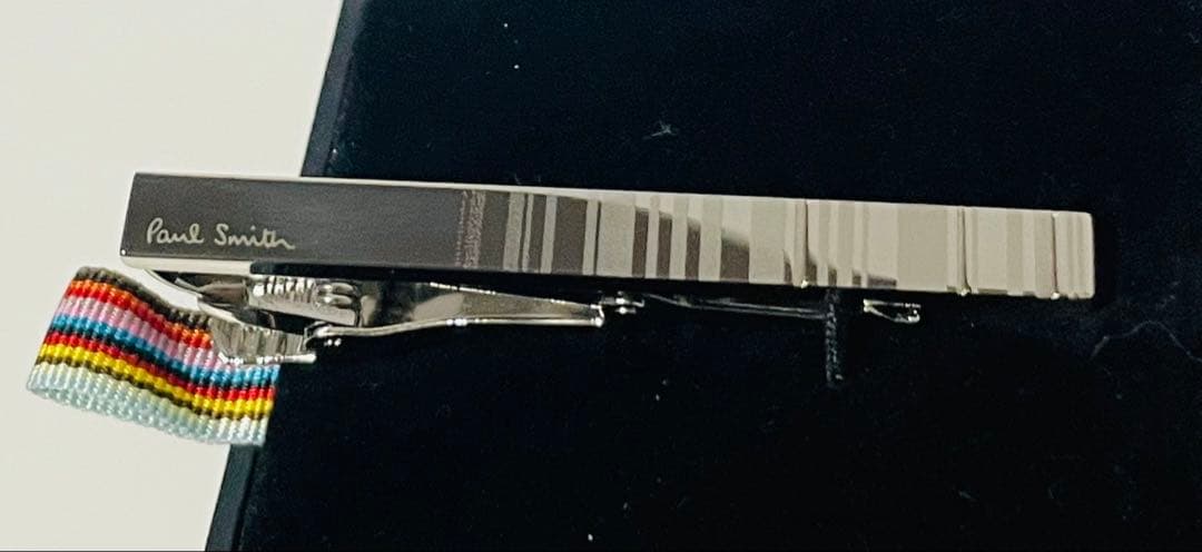 ポールスミス ネクタイピン タイピン シャドーストライプ シルバー