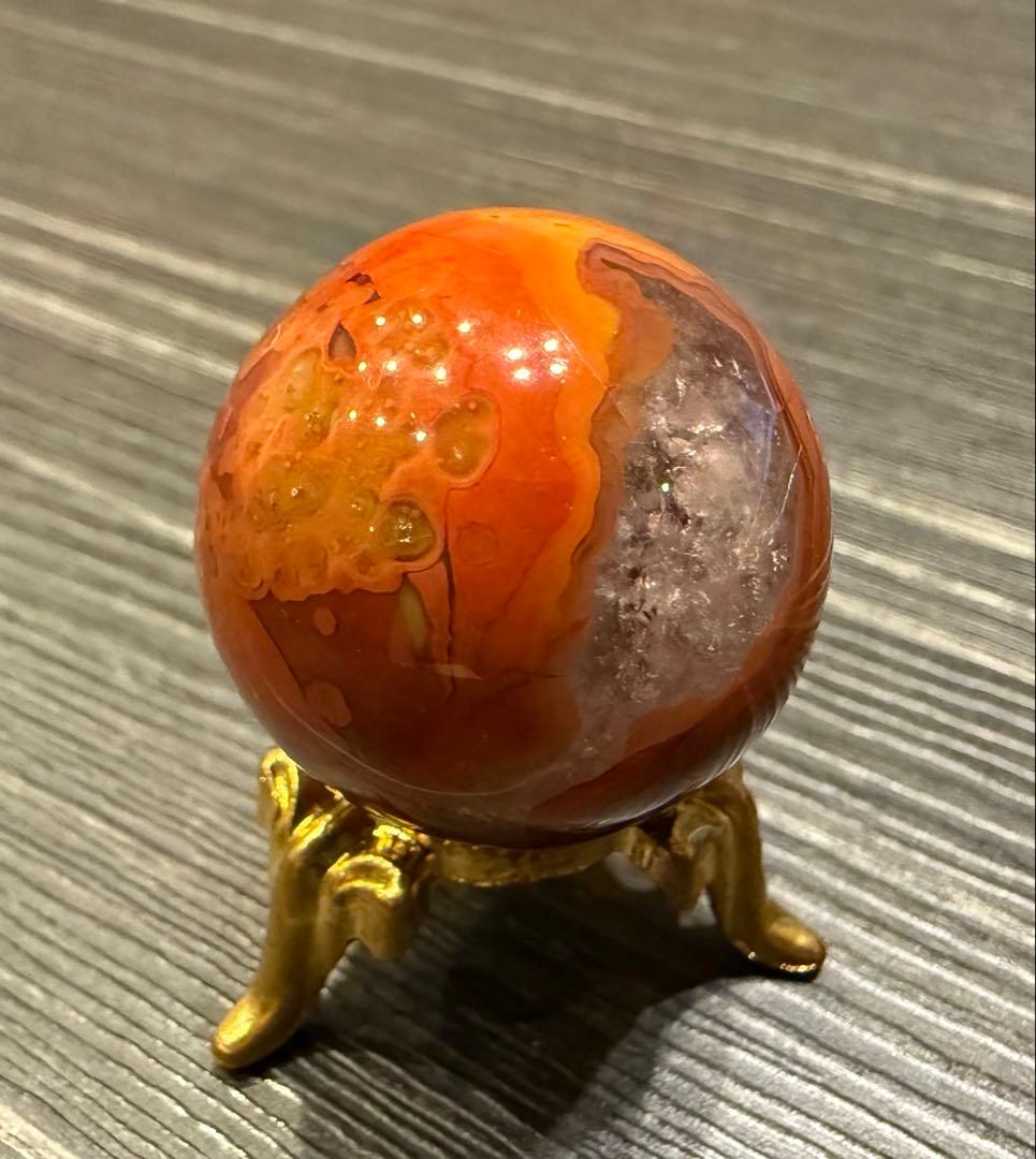 希少♡ 激レア 戦国紅瑪瑙 スフィア 丸玉 ① 瑪瑙 天然石