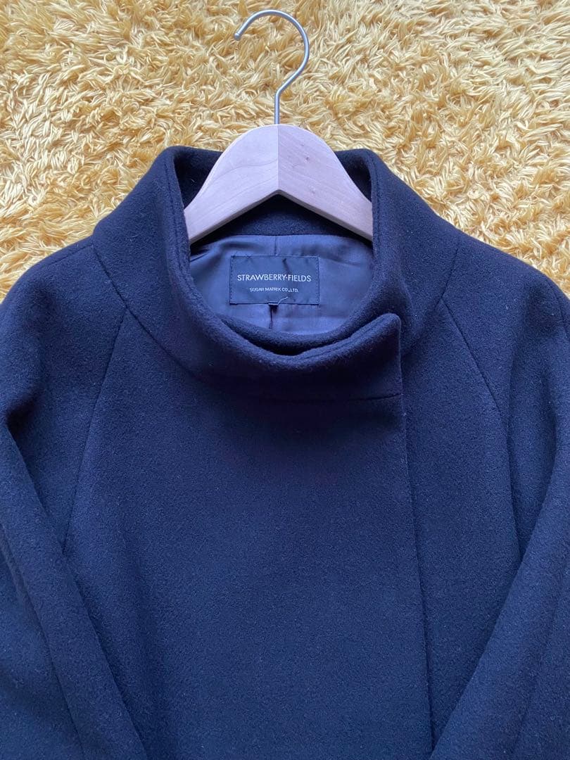 【未使用】ストロベリーフィールズビーバーショートコートリアルフォックスファー黒