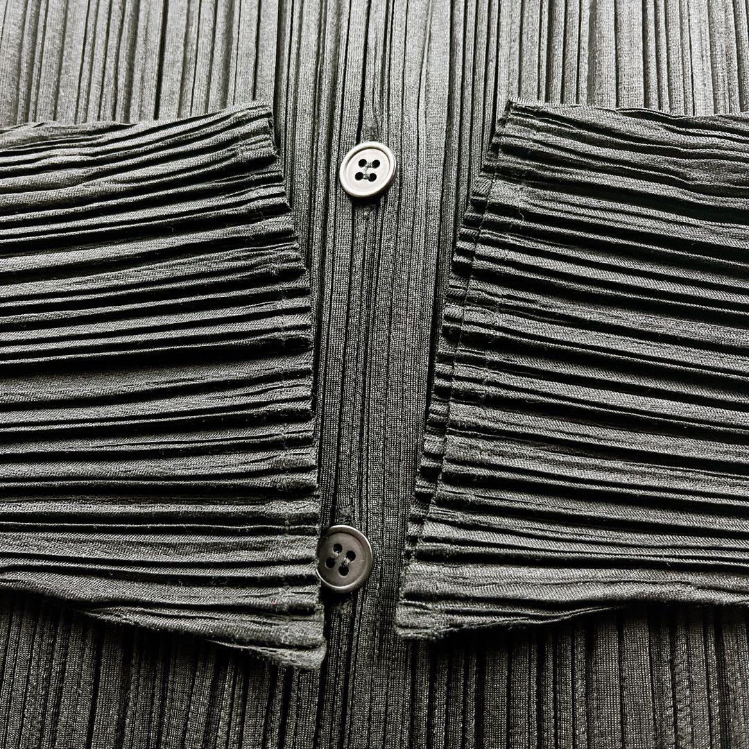 極美品✨PLEATS PLEASE 丸襟 シャツ サイズ4 XL相当 長袖