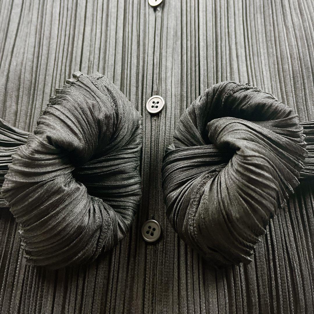 極美品✨PLEATS PLEASE 丸襟 シャツ サイズ4 XL相当 長袖