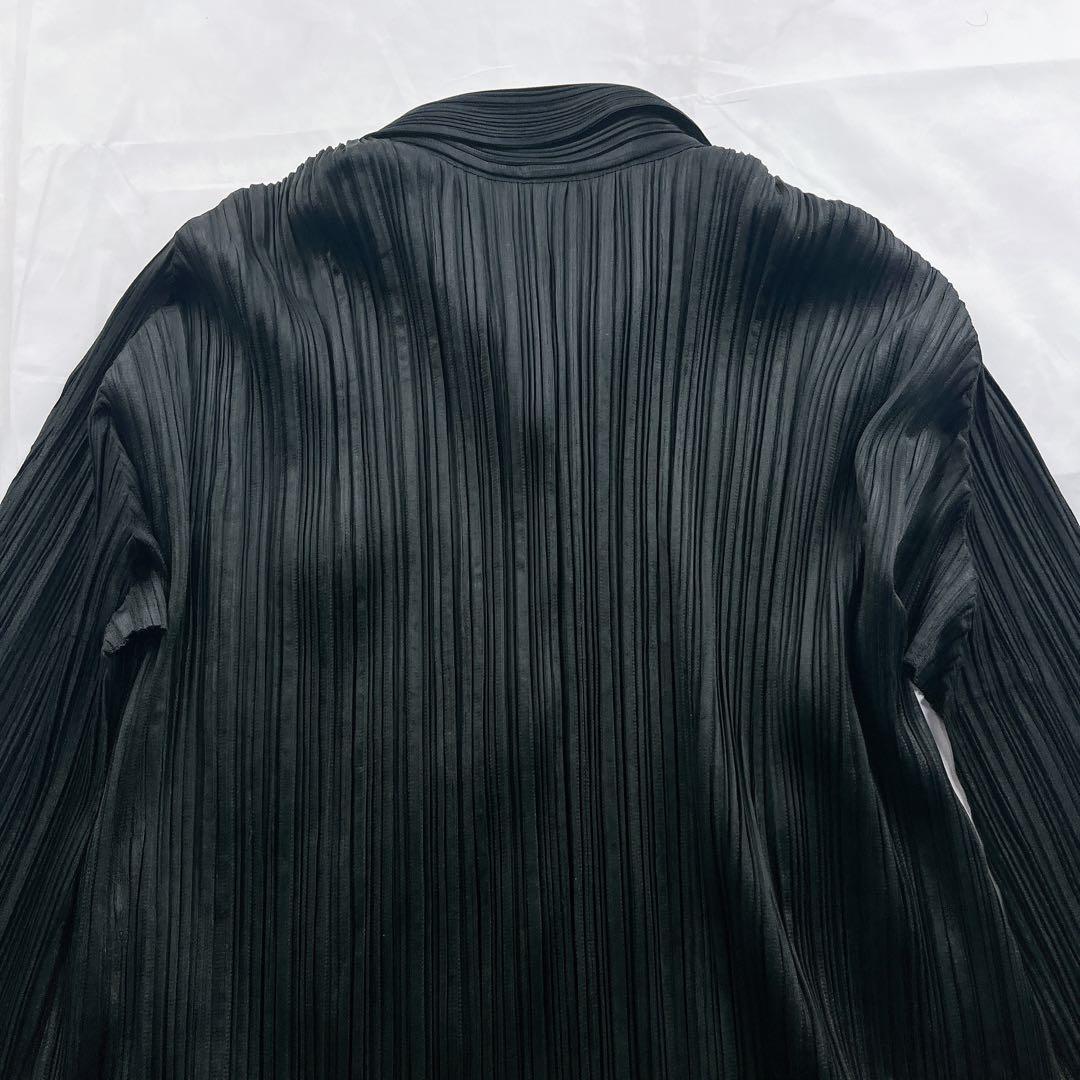 極美品✨PLEATS PLEASE 丸襟 シャツ サイズ4 XL相当 長袖